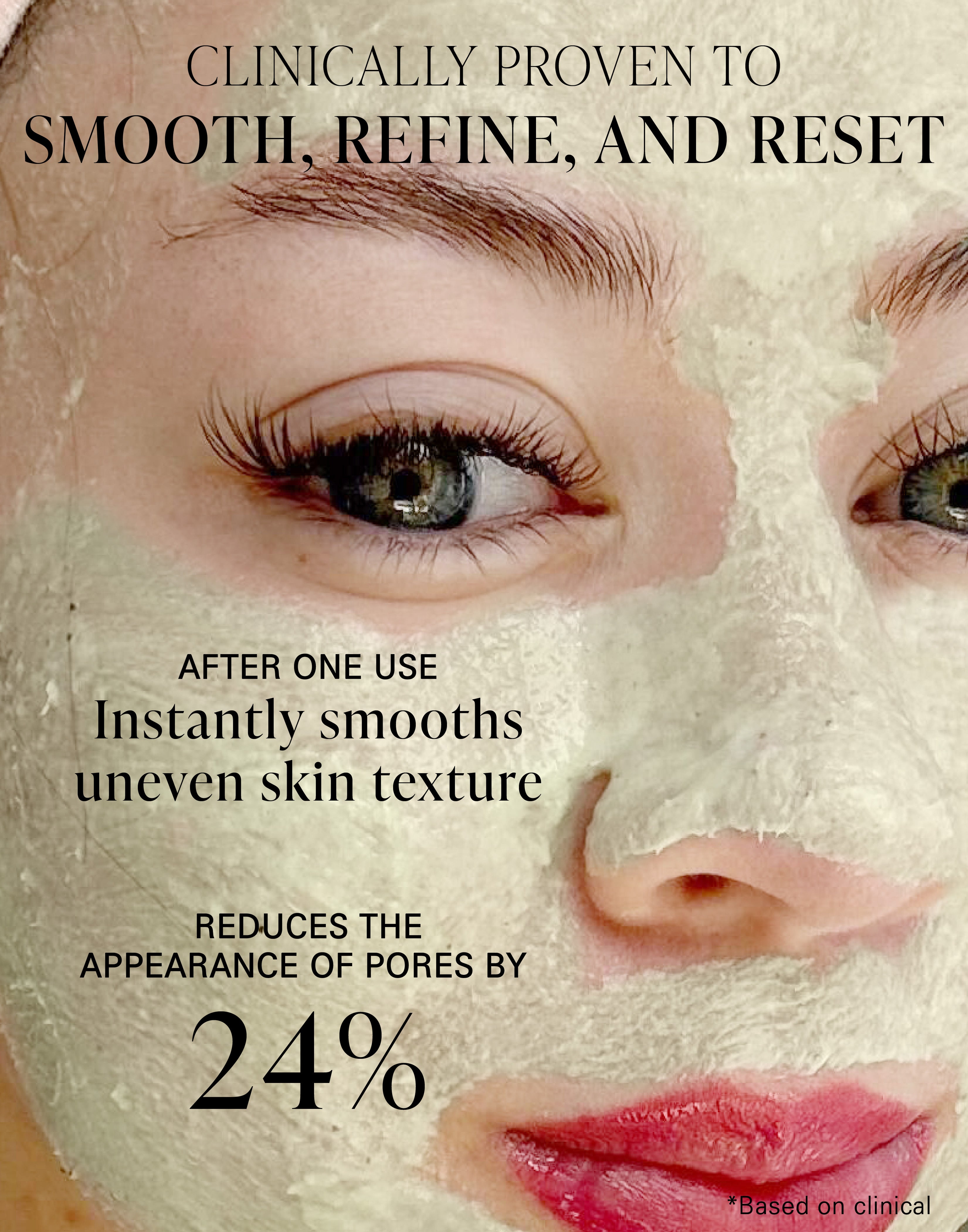 A graphic showing the clinical results for the cleanser