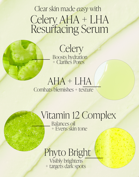 Celery AHA + LHA Resurfacing Serum – BYROE