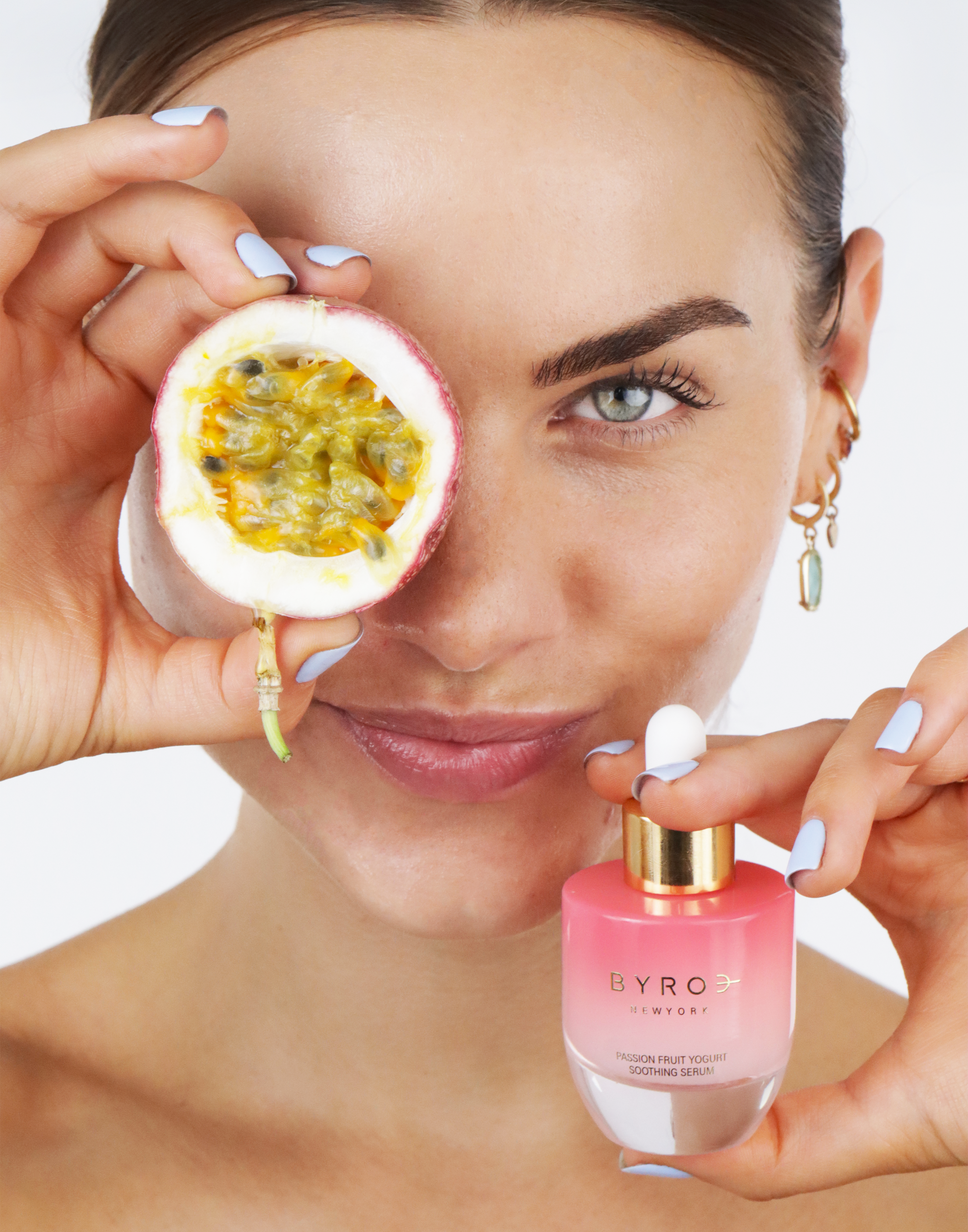 Model with Passion Fruit Yogurt Soothing Serum